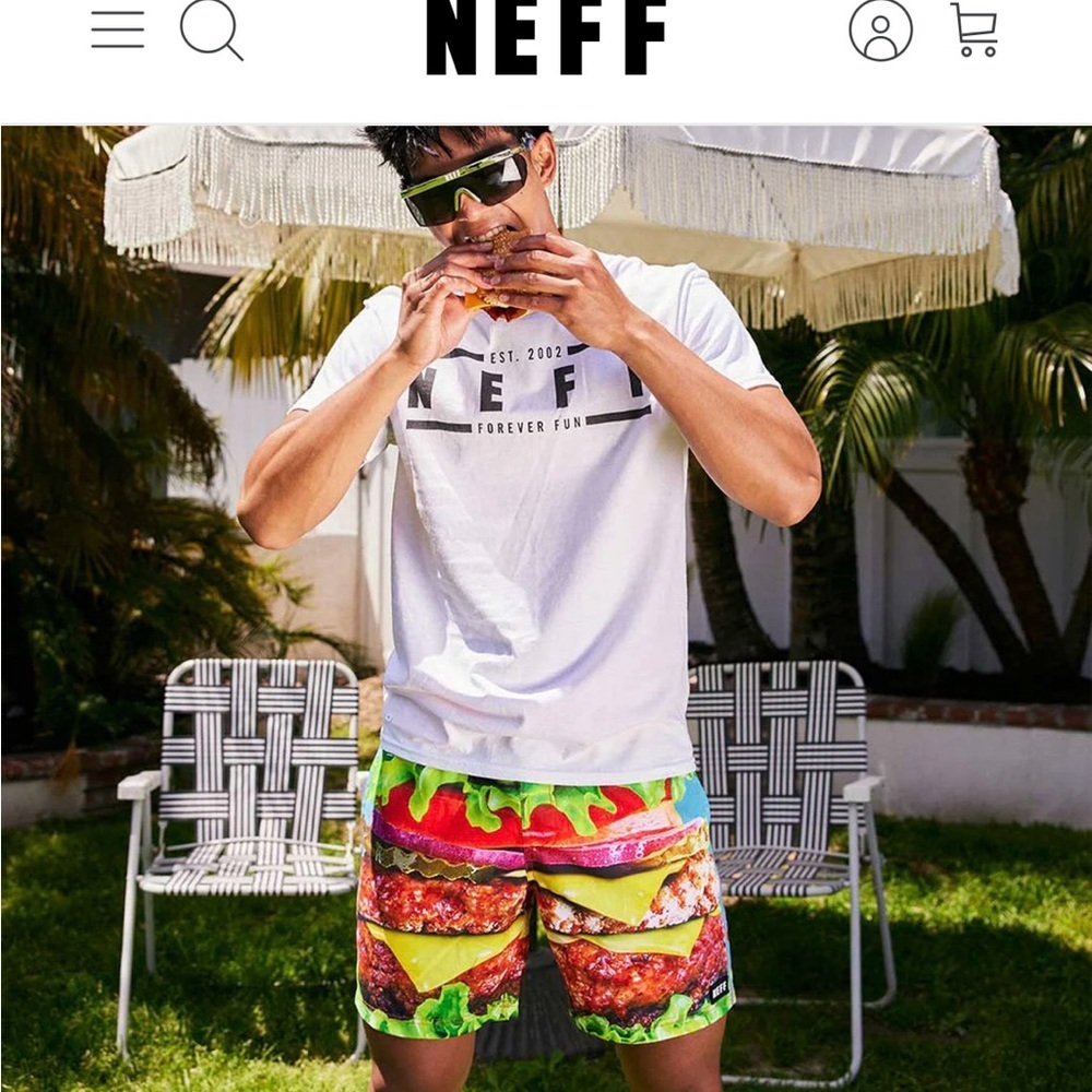 Neff Men's Colorful Burger Board Shorts